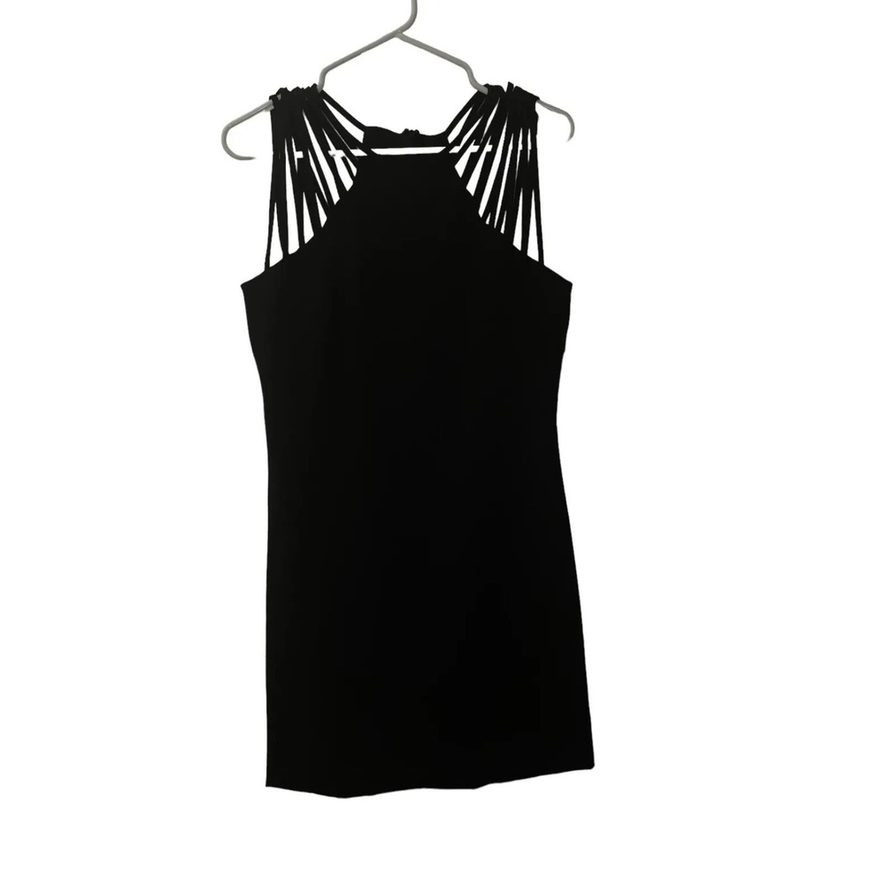 Dress the Population Cora Strappy Shoulder Sheath Dress Black Size Medium - GUC - Picture 4 of 13